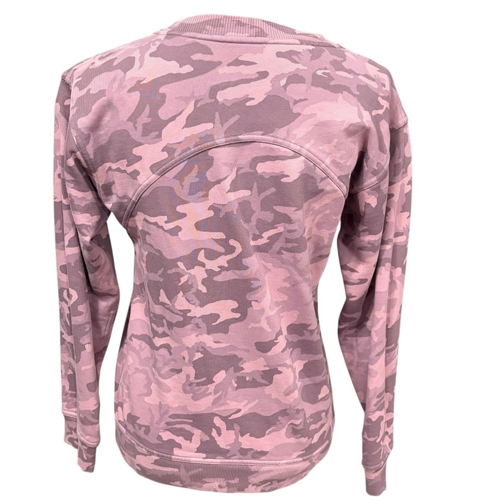 Lululemon All Yours Crew Terry Sweatshirt Pullover Incognito Camo Pink Size 4 - Picture 2 of 7